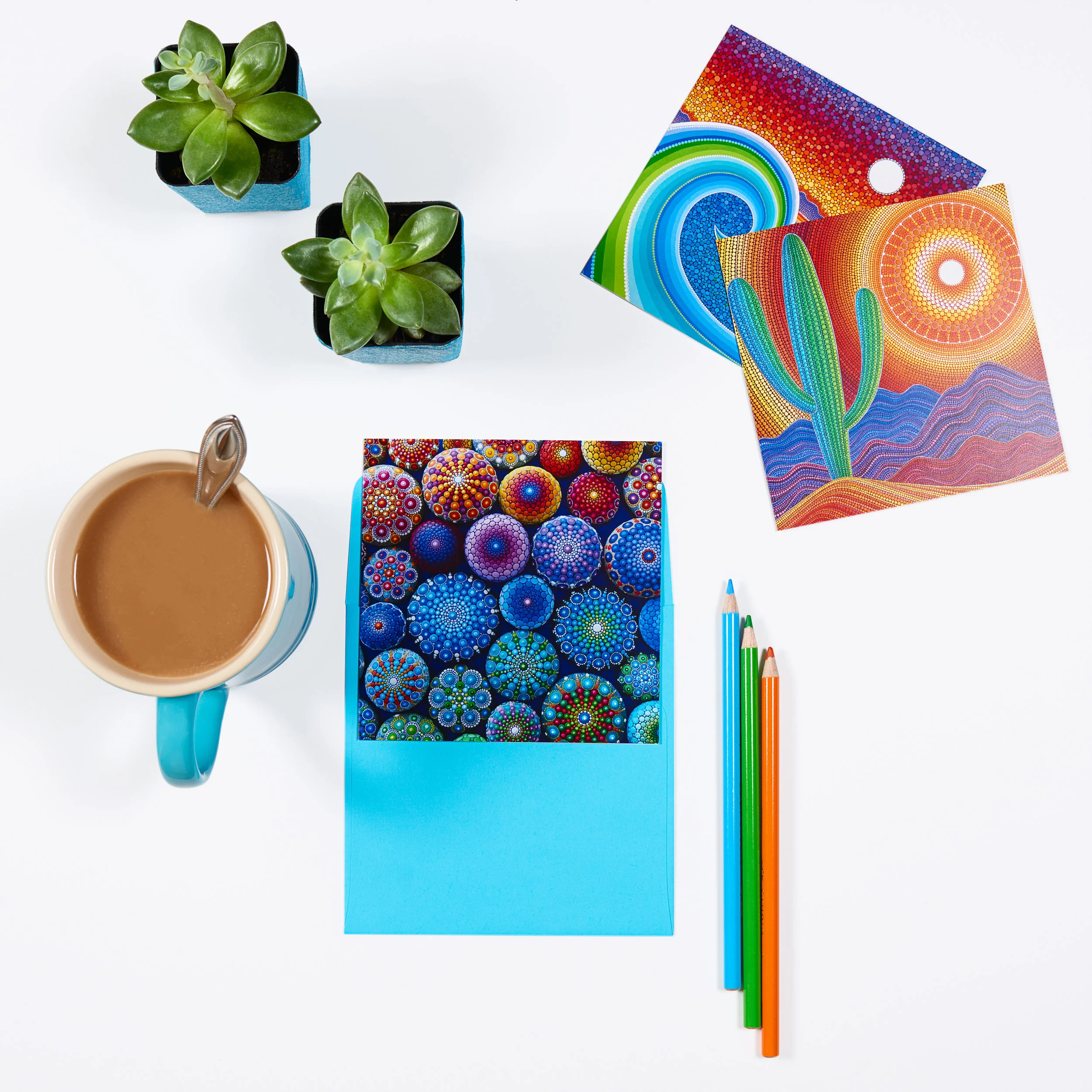 Greeting Card- Arizona Dream — Colourful Artistry | Mandala Stones